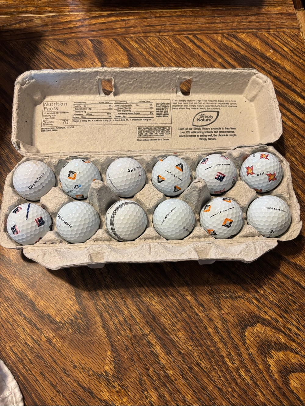 TaylorMade Tp5 Mixed Logo White Golf Balls - Assorted Marked Set